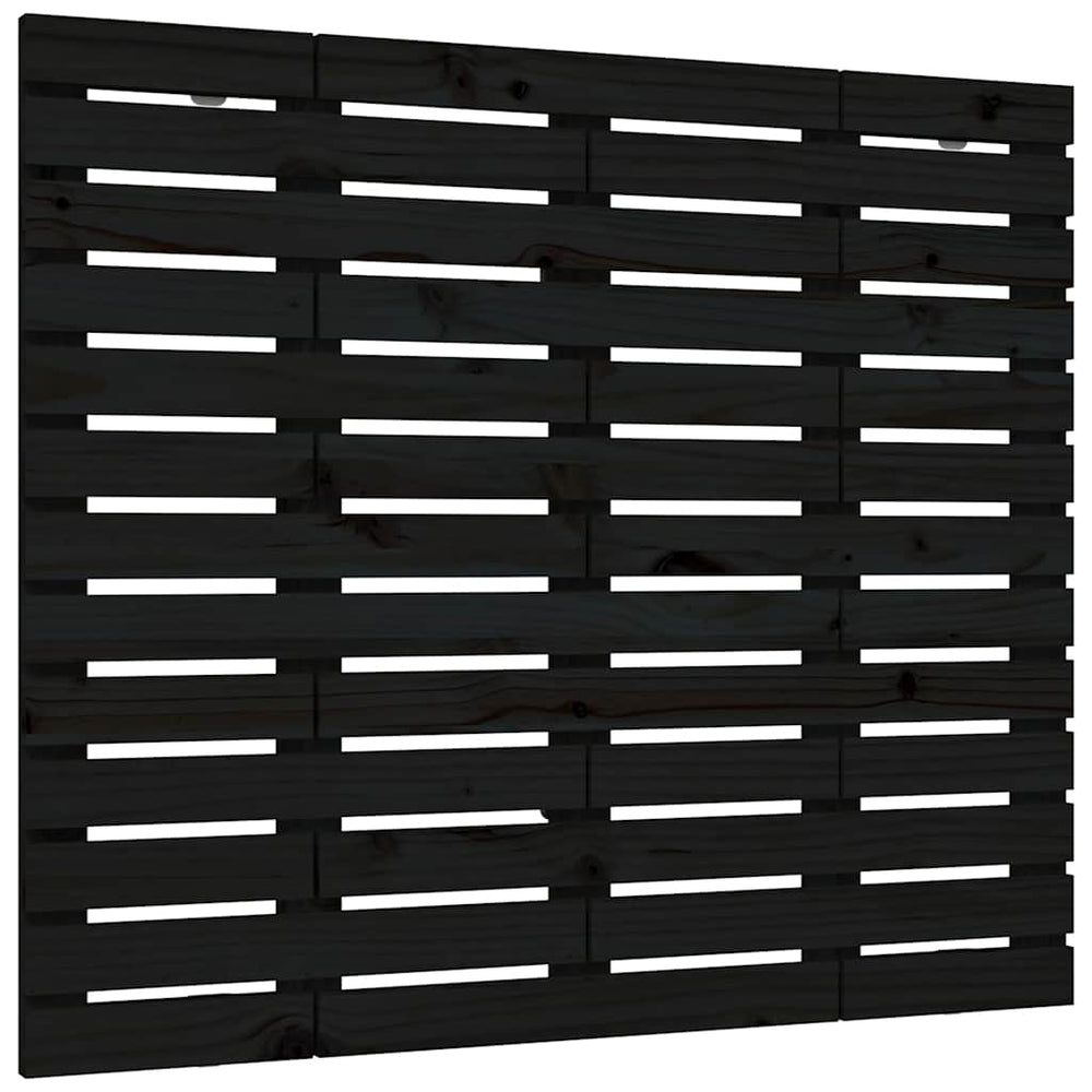 vidaXL Wall Headboard Black 96x3x91.5 cm Solid Pine Wood