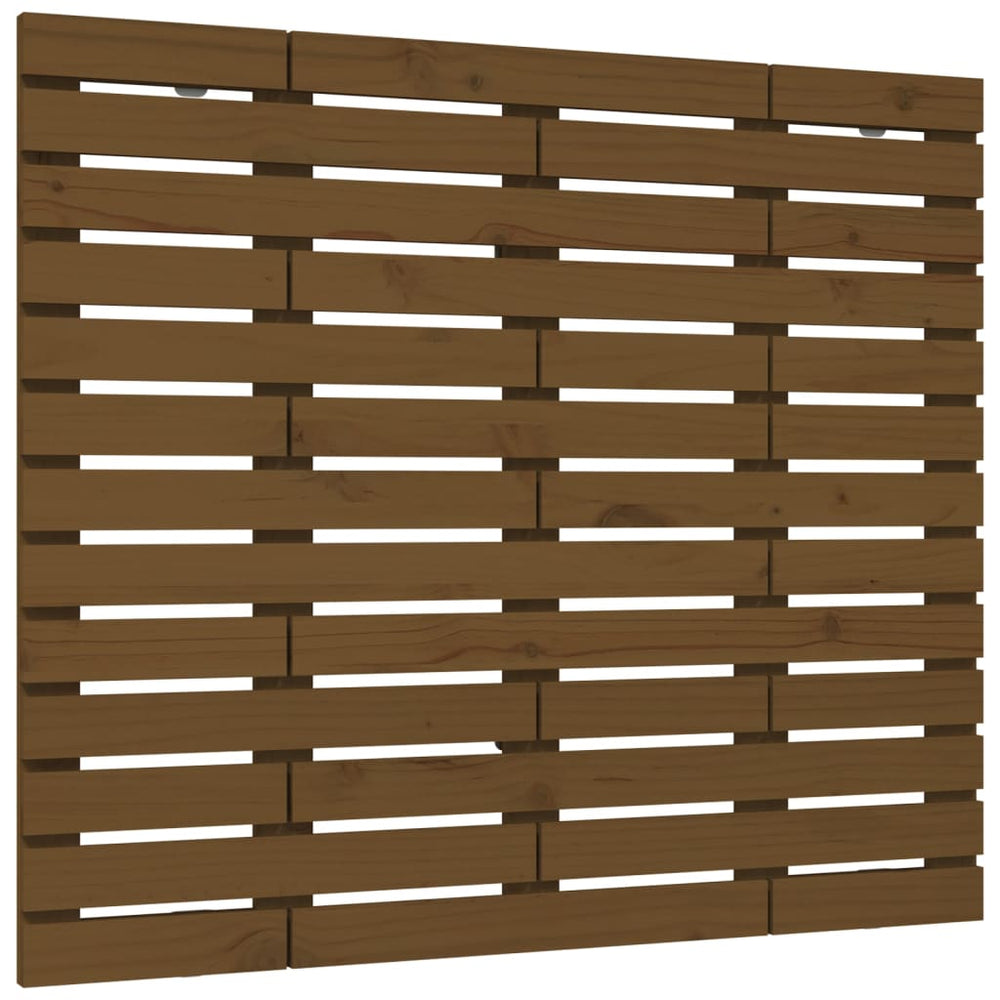 vidaXL Wall Headboard Honey Brown 146x3x91.5 cm Solid Pine Wood