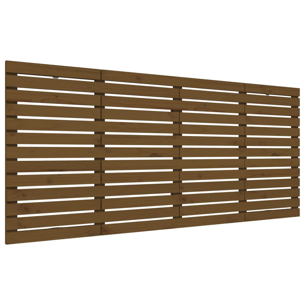 vidaXL Wall Headboard Honey Brown 156x3x91.5 cm Solid Pine Wood