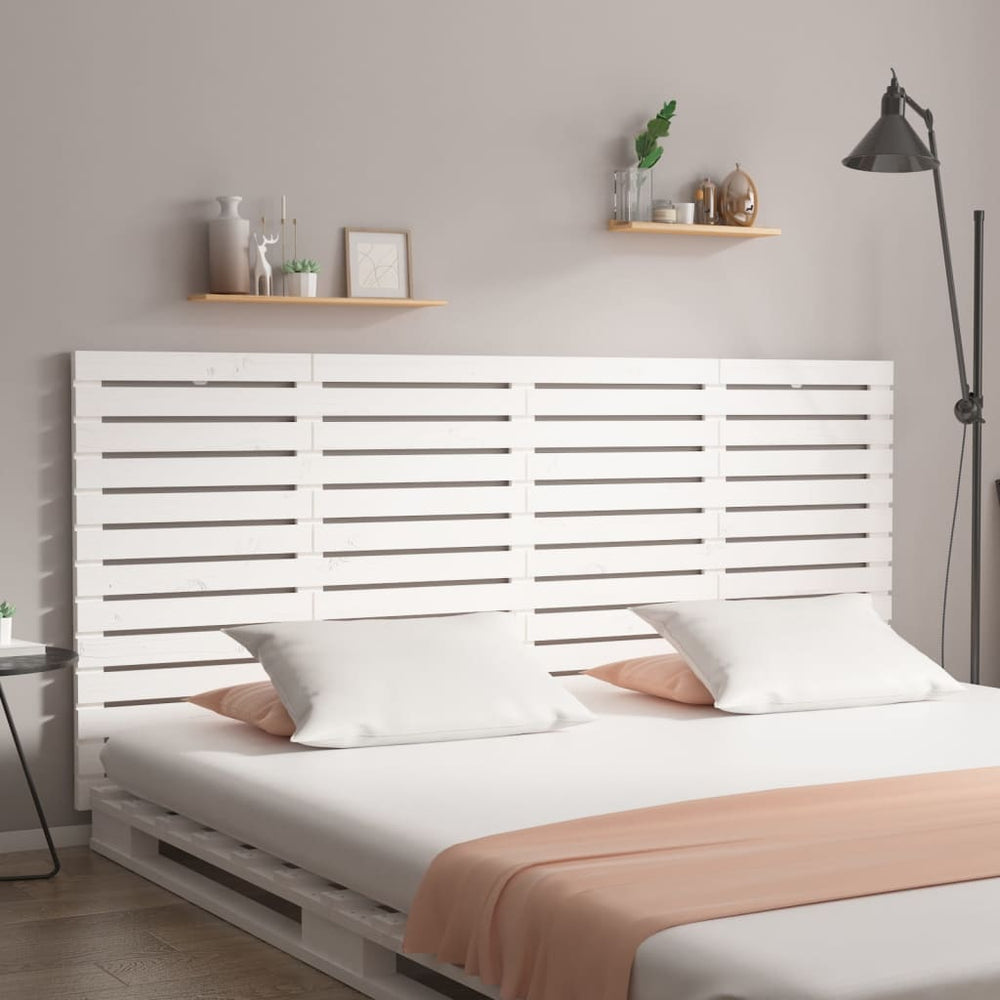 vidaXL Wall Headboard White 166x3x91.5 cm Solid Pine Wood