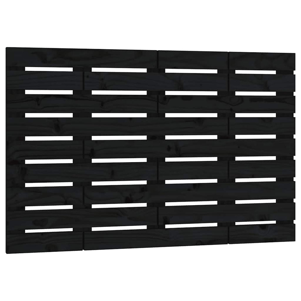 vidaXL Wall Headboard Black 106x3x63 cm Solid Pine Wood
