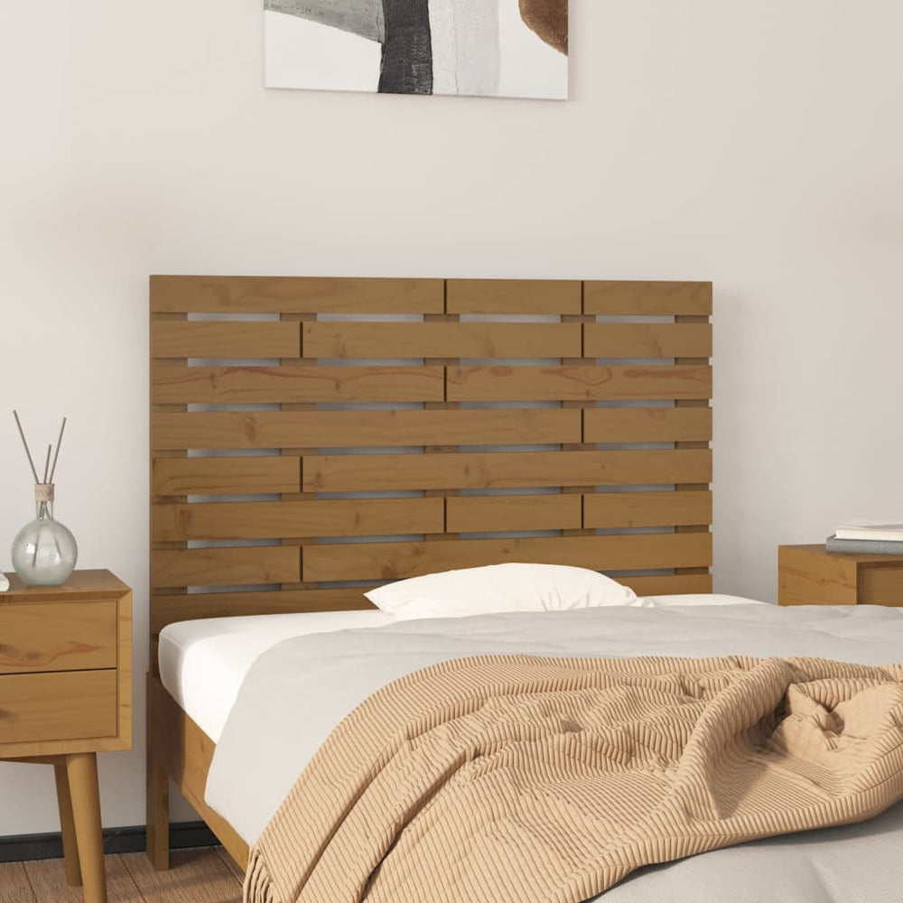 vidaXL Wall Headboard Honey Brown 96x3x63 cm Solid Pine Wood