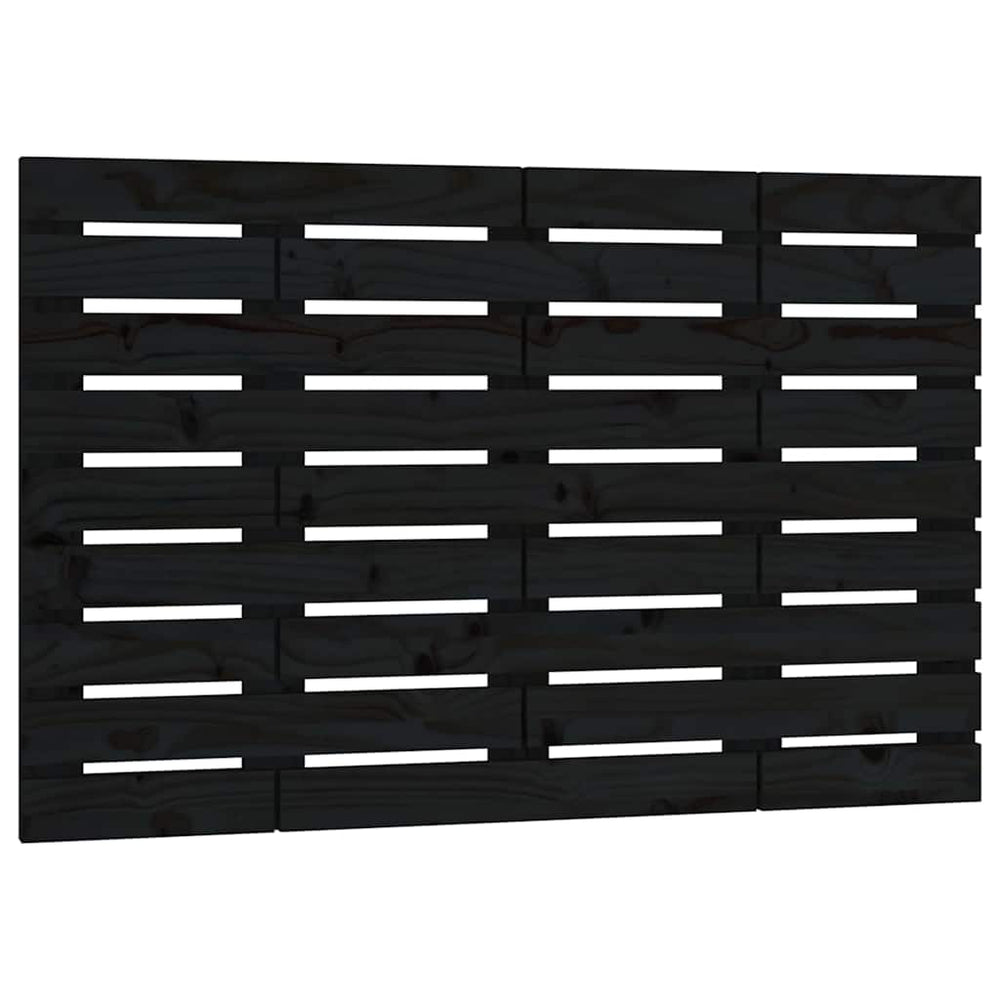 vidaXL Wall Headboard Black 96x3x63 cm Solid Pine Wood