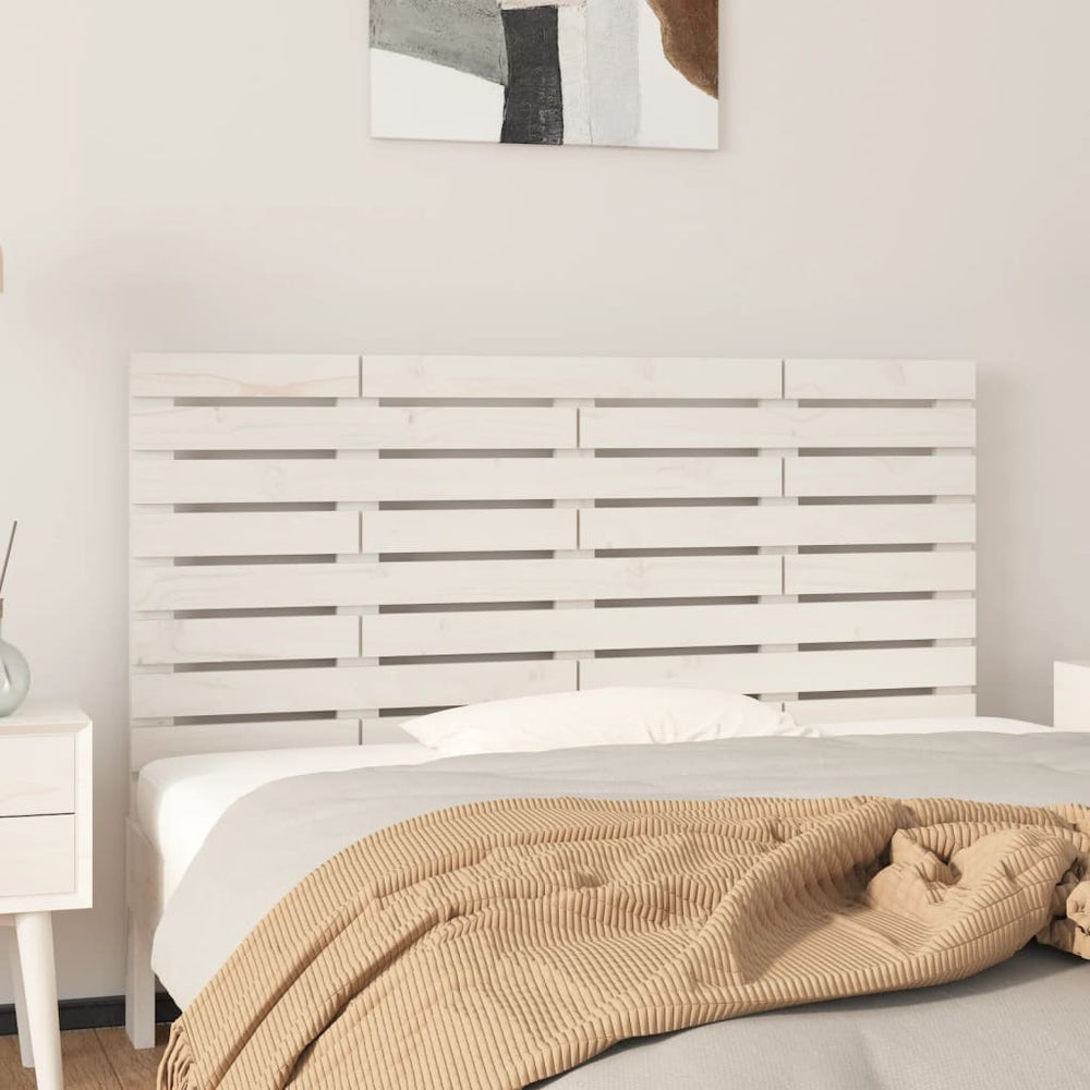 vidaXL Wall Headboard White 156x3x63 cm Solid Pine Wood