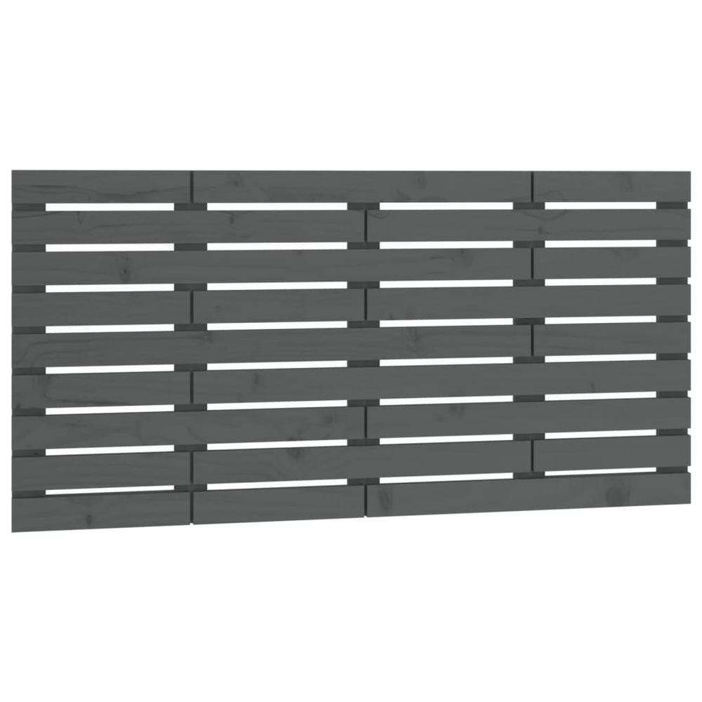 vidaXL Wall Headboard Grey 156x3x63 cm Solid Pine Wood