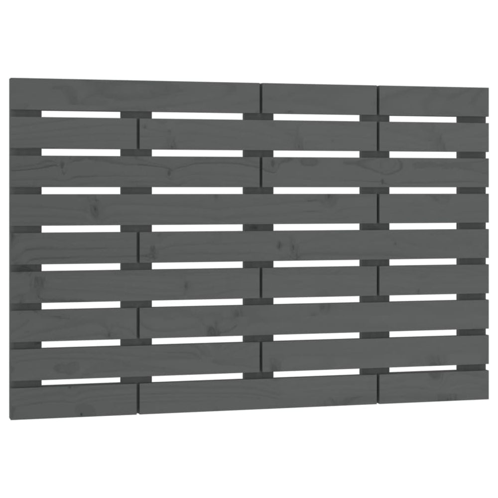 vidaXL Wall Headboard Grey 81x3x63 cm Solid Pine Wood