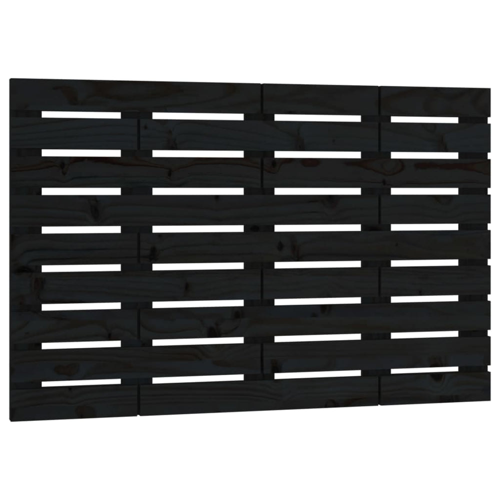 vidaXL Wall Headboard Black 81x3x63 cm Solid Pine Wood
