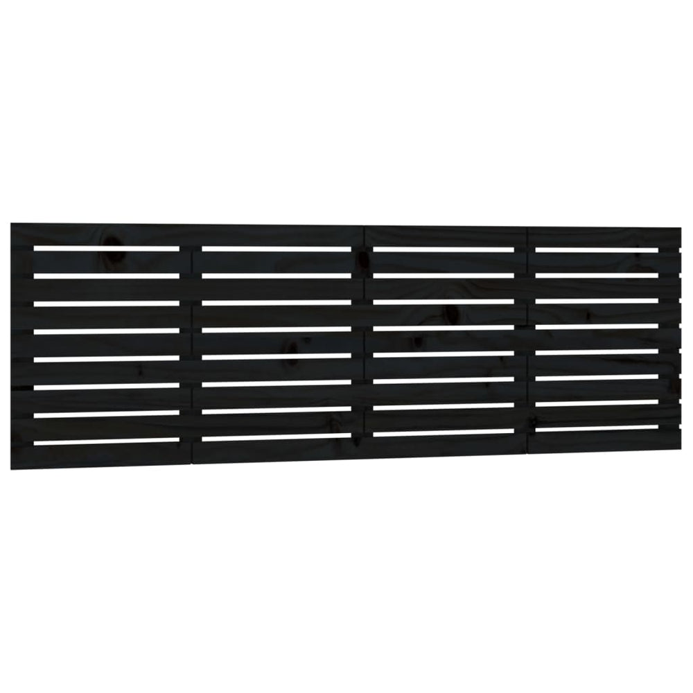 vidaXL Wall Headboard Black 166x3x63 cm Solid Pine Wood