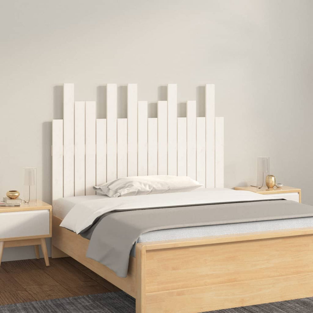 vidaXL Wall Headboard White 108x3x80 cm Solid Pine Wood