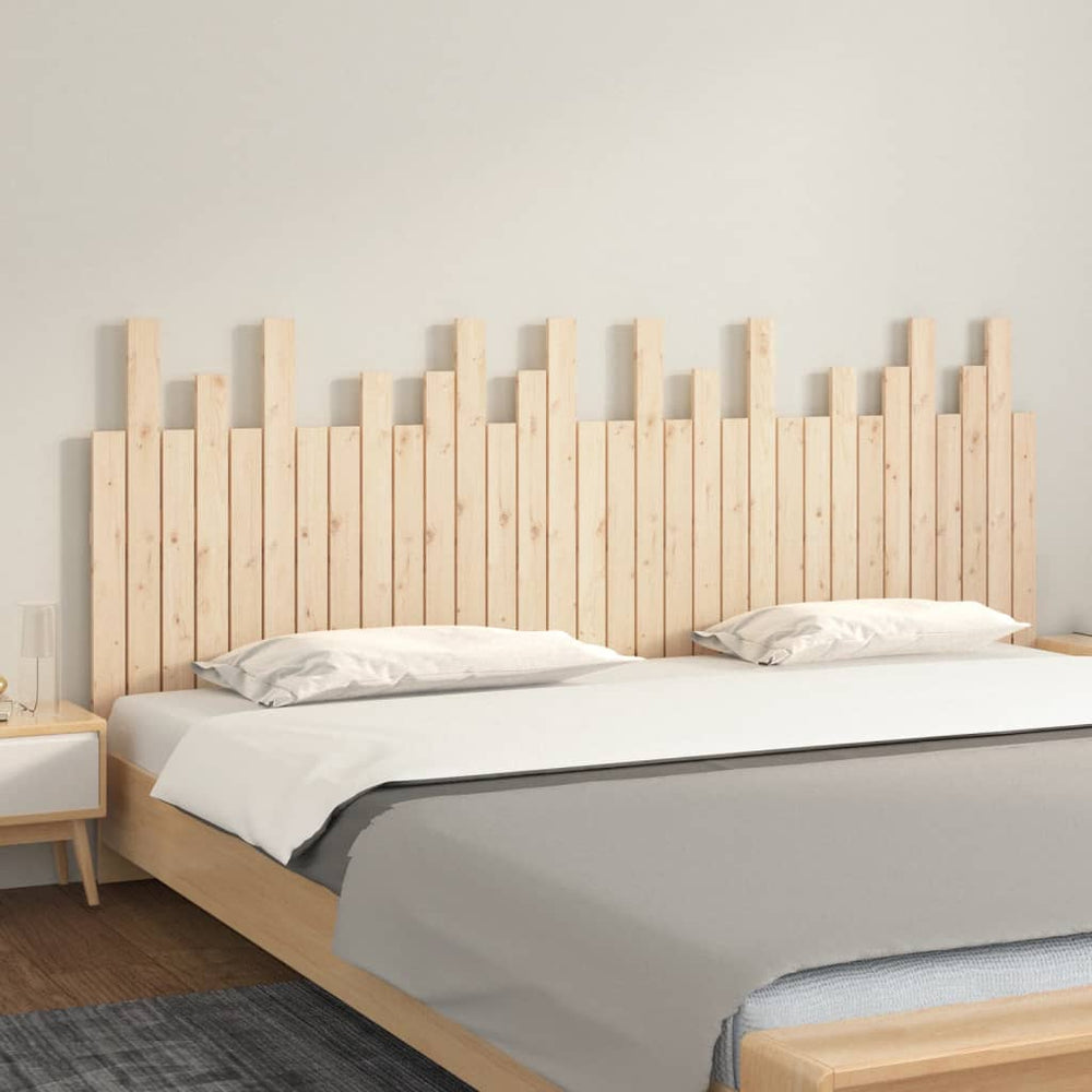 vidaXL Wall Headboard 204x3x80 cm Solid Pine Wood