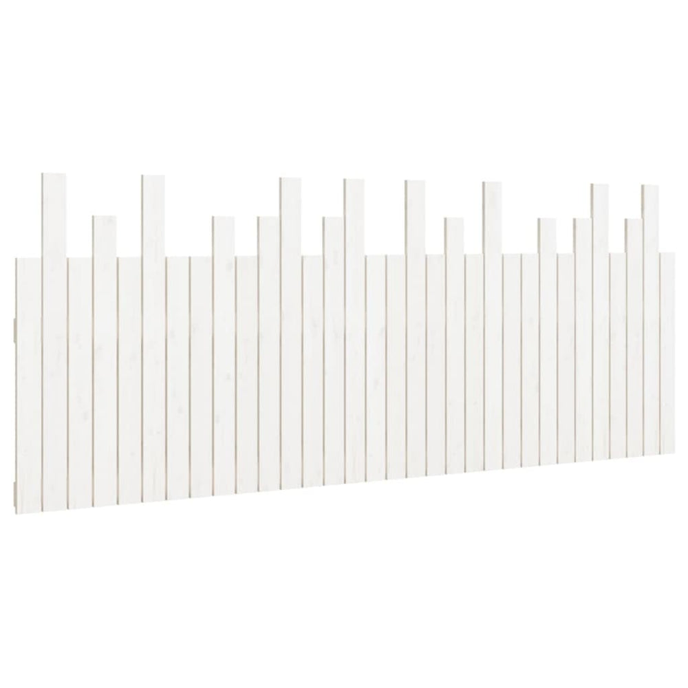 vidaXL Wall Headboard White 204x3x80 cm Solid Pine Wood