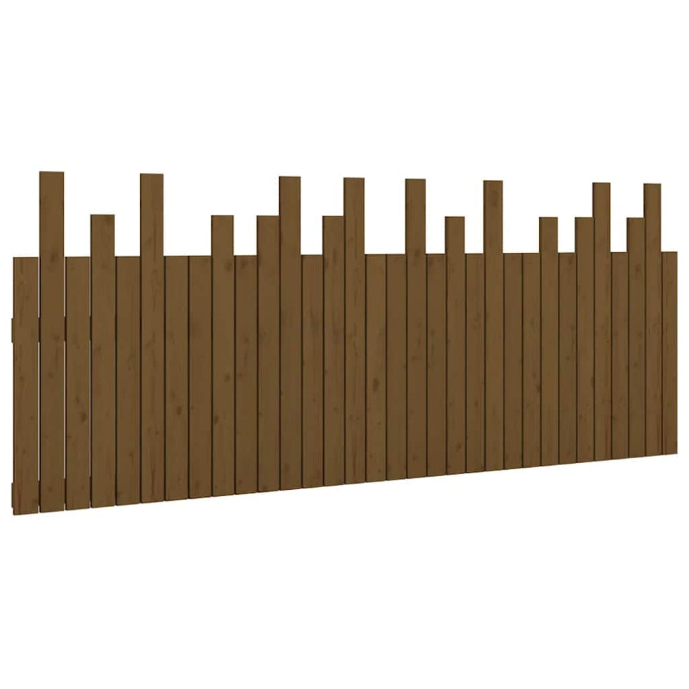 vidaXL Wall Headboard Honey Brown 204x3x80 cm Solid Pine Wood