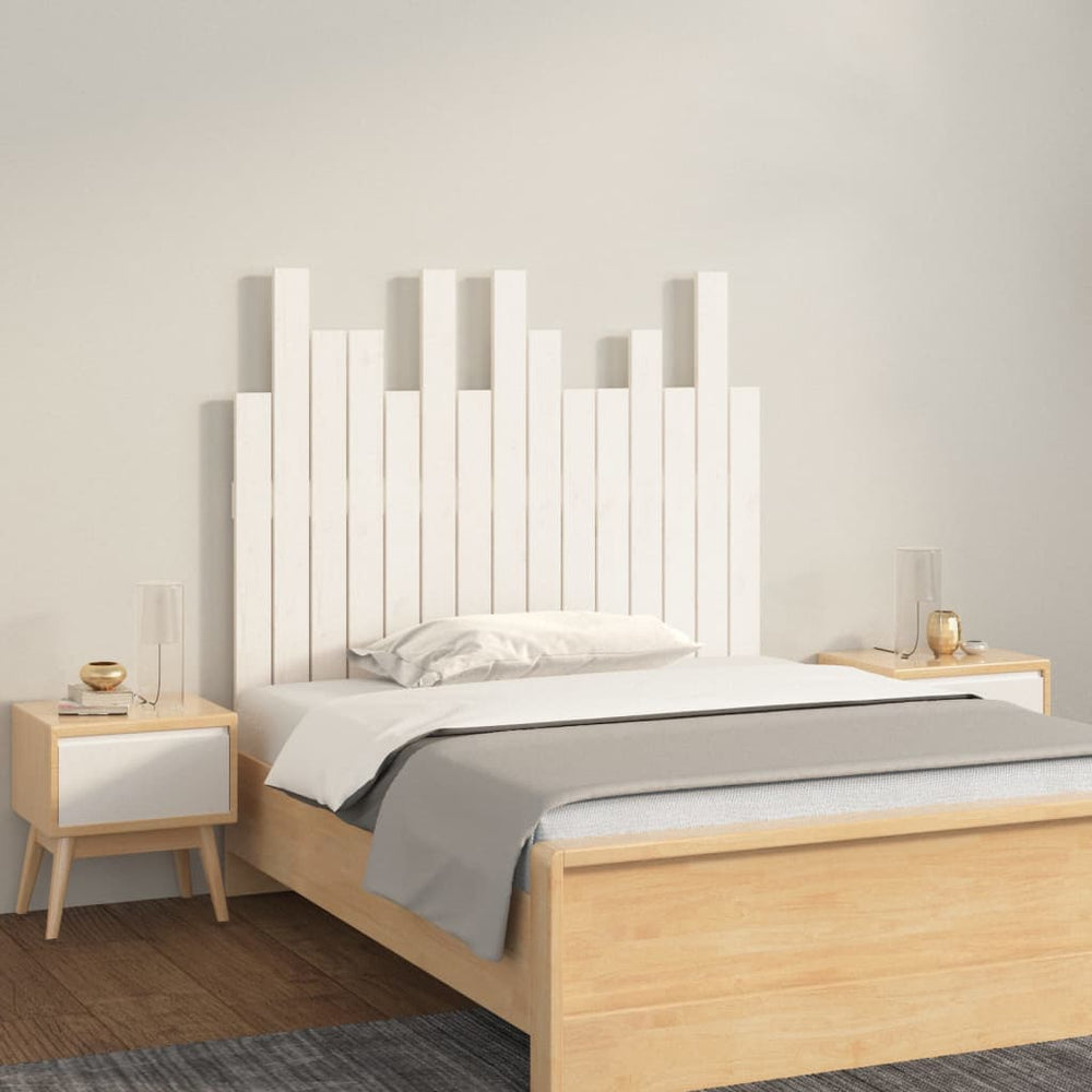 vidaXL Wall Headboard White 95.5x3x80 cm Solid Pine Wood
