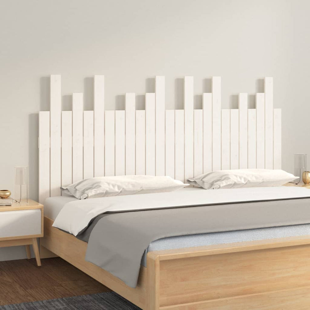 vidaXL Wall Headboard White 159.5x3x80 cm Solid Pine Wood