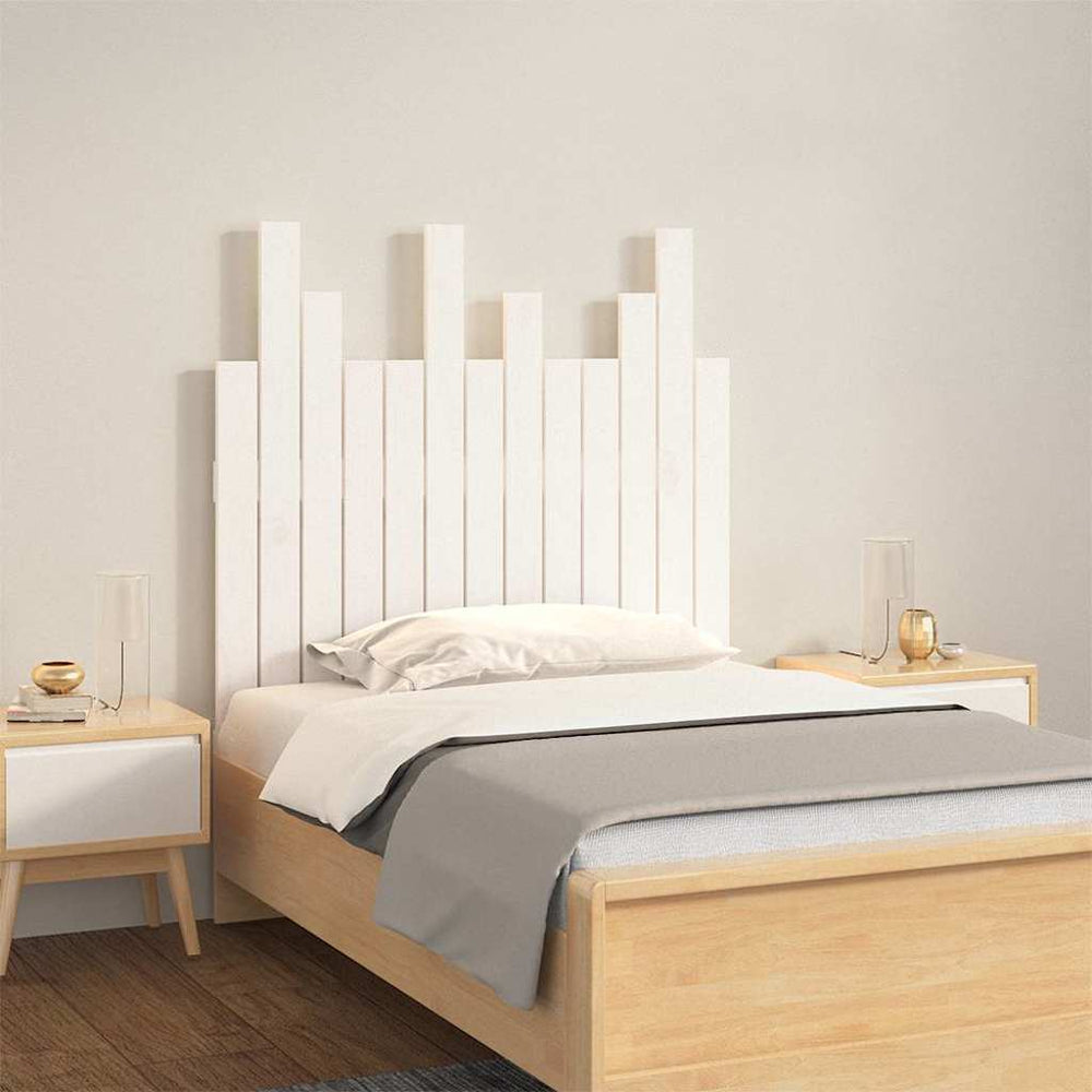 vidaXL Wall Headboard White 82.5x3x80 cm Solid Pine Wood