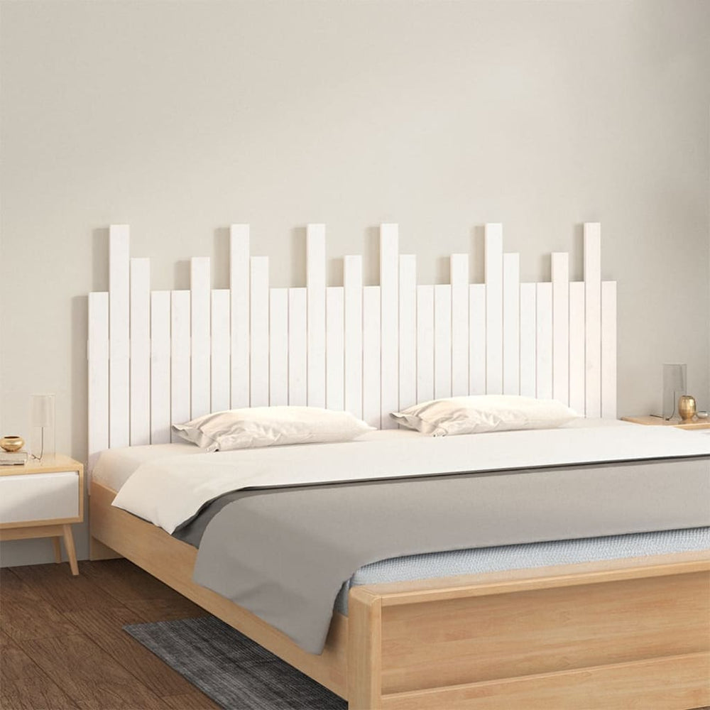 vidaXL Wall Headboard White 185x3x80 cm Solid Pine Wood