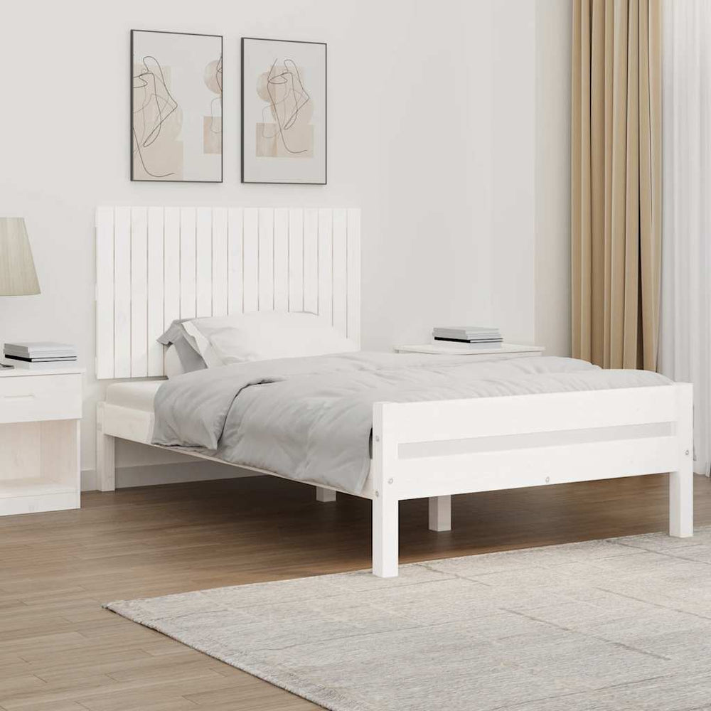 vidaXL Wall Headboard White 108x3x60 cm Solid Pine