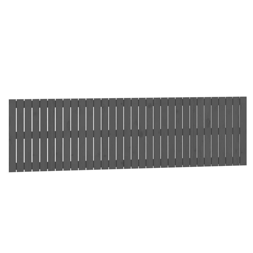 vidaXL Wall Headboard Grey 204x3x60 cm Solid Pine Wood