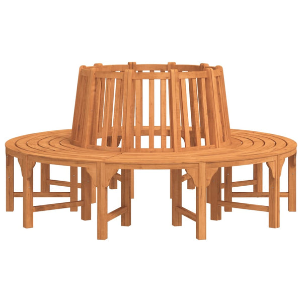 vidaXL Tree Bench Round Ø208 cm Solid Eucalyptus Wood