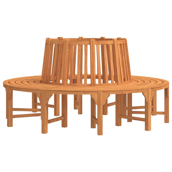 vidaXL Tree Bench Round Ø208 cm Solid Eucalyptus Wood