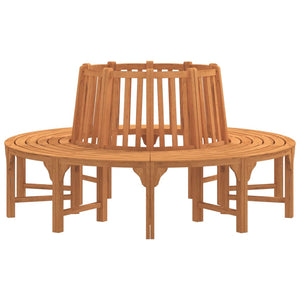 vidaXL Tree Bench Round Ø208 cm Solid Eucalyptus Wood