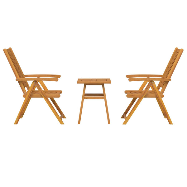 vidaXL Garden Dining Set 3 pcs Brown Solid Acacia Wood
