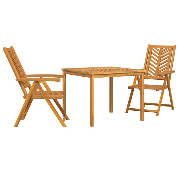vidaXL Garden Dining Set 3 pcs Brown Solid Acacia Wood