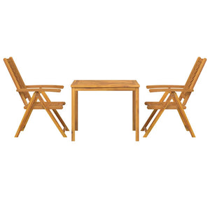 vidaXL Garden Dining Set 3 pcs Brown Solid Acacia Wood
