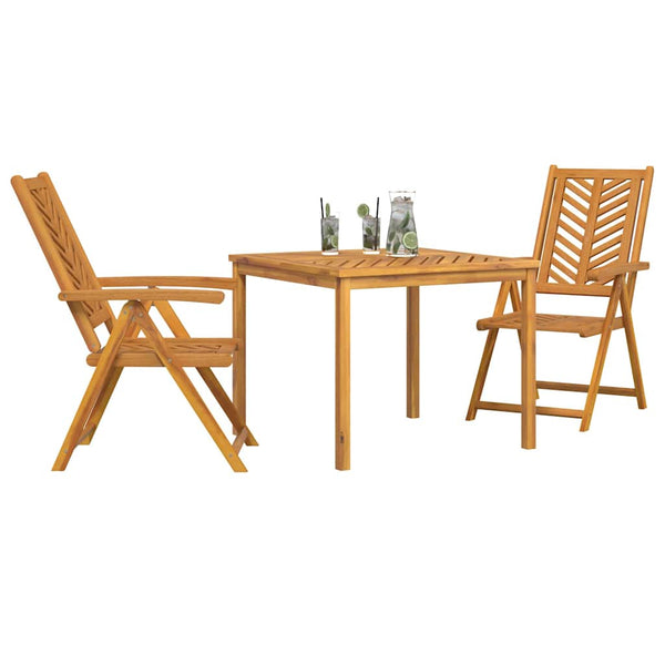 vidaXL Garden Dining Set 3 pcs Brown Solid Acacia Wood