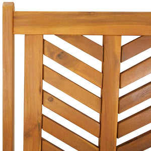 vidaXL 5 Piece Outdoor Dining Set Brown Solid Acacia Wood