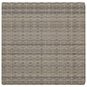 vidaXL Folding Bistro Table Grey 55x54x71 cm Poly Rattan