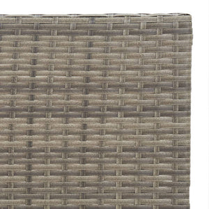 vidaXL 3-Piece Folding Bistro Set Grey Poly Rattan