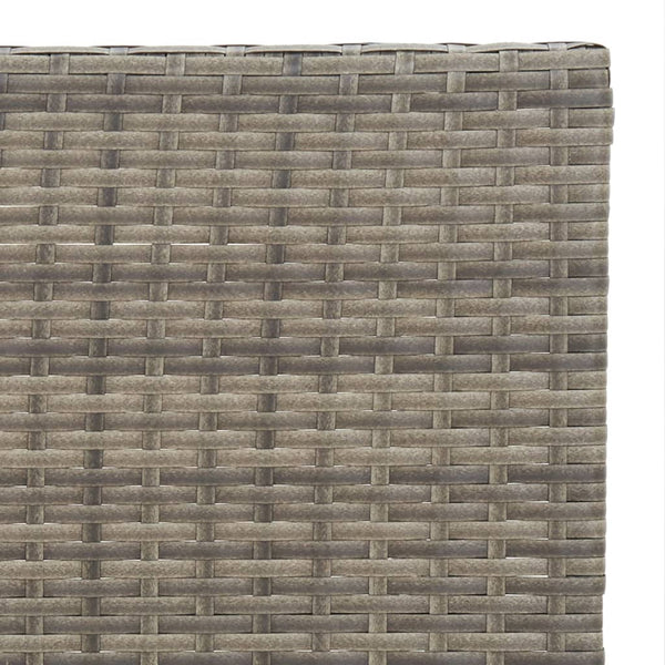 vidaXL 3-Piece Folding Bistro Set Grey Poly Rattan