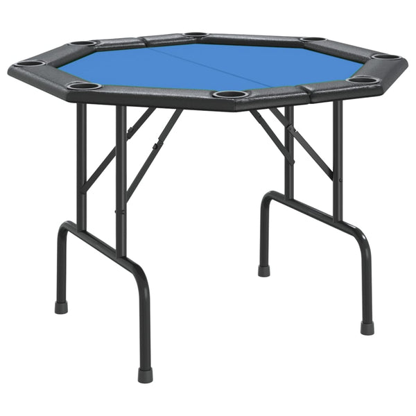 vidaXL Foldable Poker Table 8-Player Blue 108x108x75 cm