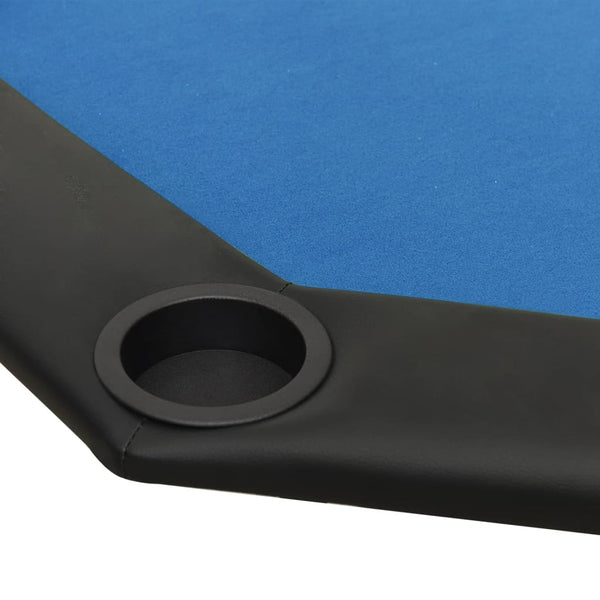 vidaXL Foldable Poker Table 8-Player Blue 108x108x75 cm