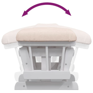 Schaukelsessel mit Hocker Hellrosa