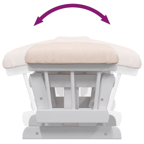 Schaukelsessel mit Hocker Hellrosa