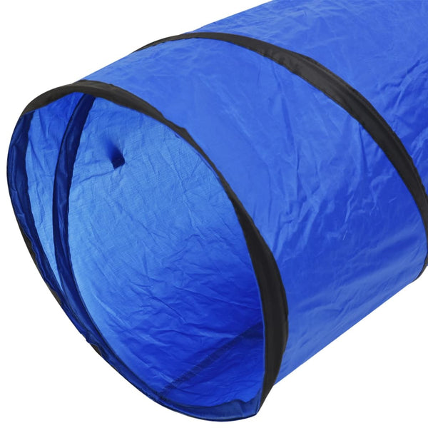 vidaXL Dog Agility Tunnel Blue Ø 55x1000 cm Polyester