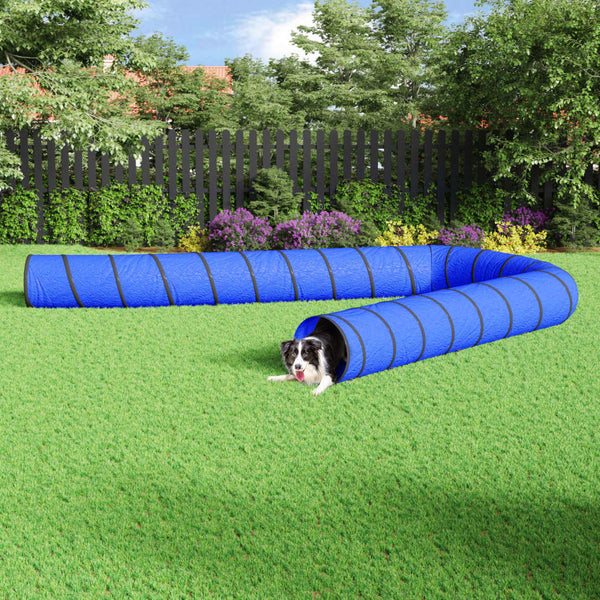 vidaXL Dog Agility Tunnel Blue Ø 55x1000 cm Polyester
