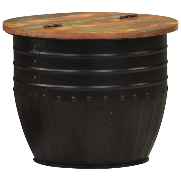 Schwarzer Couchtisch Altholz 50x39,5 cm
