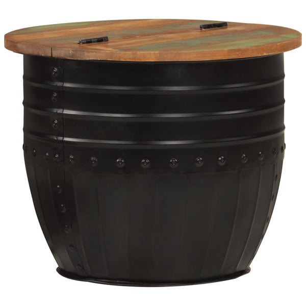 Schwarzer Couchtisch Altholz 50x39,5 cm