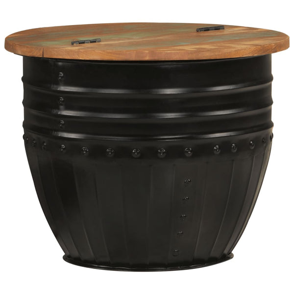Schwarzer Couchtisch Altholz 50x39,5 cm