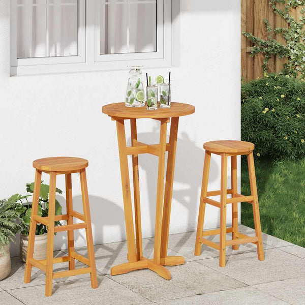 vidaXL Garden Bar Table Ø60x105 cm Solid Acacia Wood