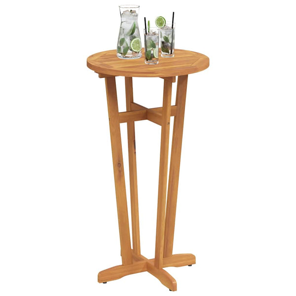 vidaXL Garden Bar Table Ø60x105 cm Solid Acacia Wood
