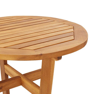 vidaXL Garden Bar Table Ø60x105 cm Solid Acacia Wood
