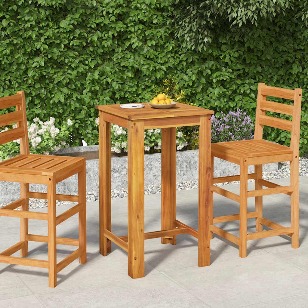 vidaXL Garden Bar Table 60x60x105 cm Solid Acacia Wood