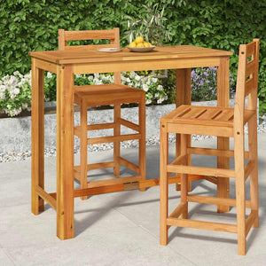 vidaXL Garden Bar Table 120x60x105 cm Solid Acacia Wood
