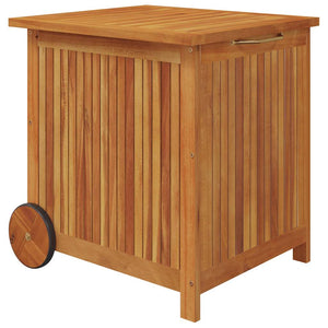 vidaXL Garden Storage Box with Wheels 60x50x58 cm Solid Acacia Wood