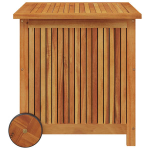 vidaXL Garden Storage Box with Wheels 60x50x58 cm Solid Acacia Wood