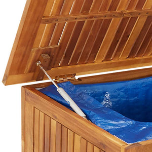 vidaXL Garden Storage Box with Wheels 150x50x58 cm Solid Acacia Wood